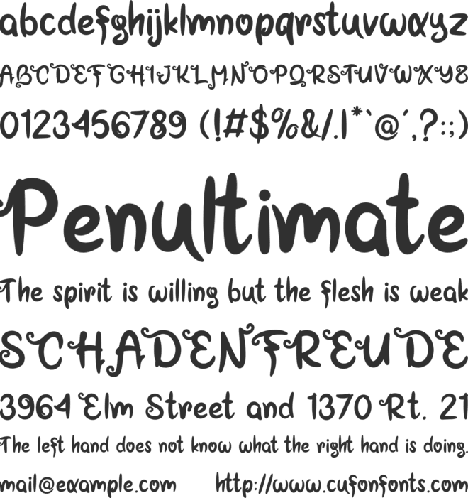 The Djuckie font preview