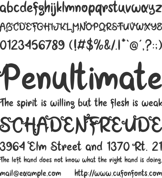 The Djuckie font preview