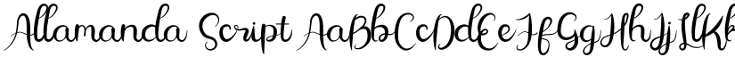 Allamanda Script font
