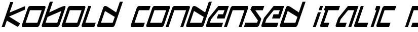 Kobold Condensed Italic font