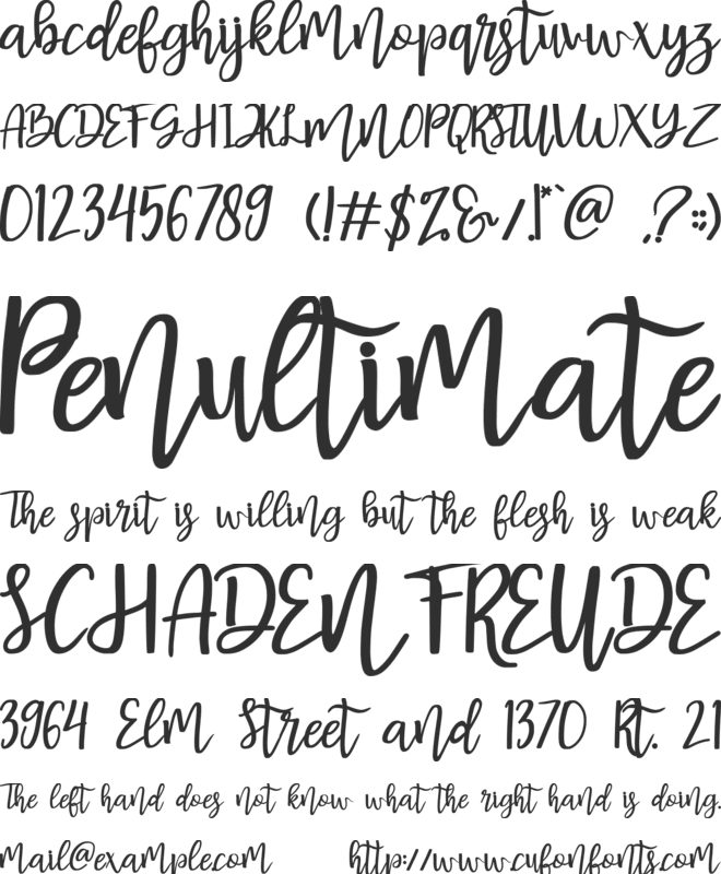 Basuhed font preview