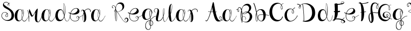 Samadera Regular font
