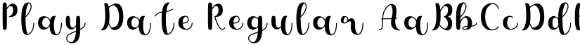 Play Date Regular font
