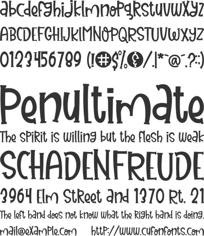 Juice Blueberries font preview