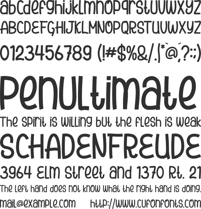 Raumaly font preview