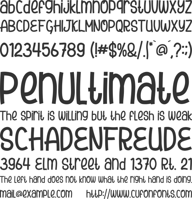 Raumaly font preview
