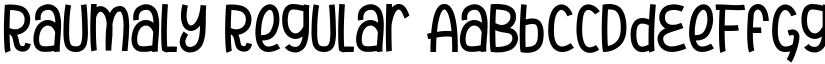 Raumaly Regular font