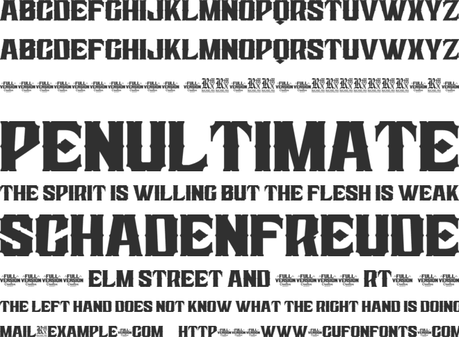 Business font preview