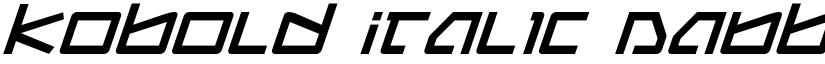 Kobold Italic font