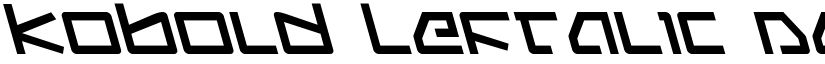 Kobold Leftalic font