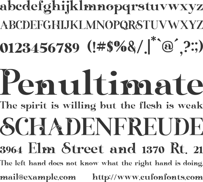 Sangi Serif font preview