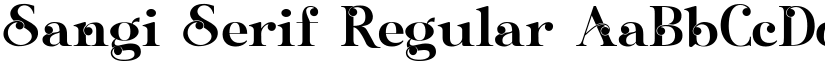 Sangi Serif Regular font