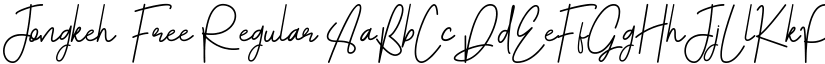 Jongkeh-Free Regular font