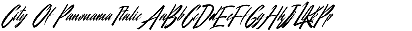 City Of Panonama Italic font