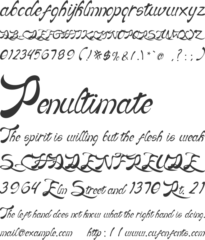 Catumbiry font preview