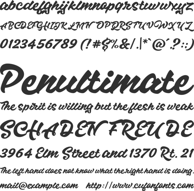 Hazzard Personal Use font preview