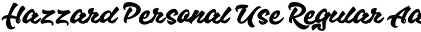 Hazzard Personal Use Regular font