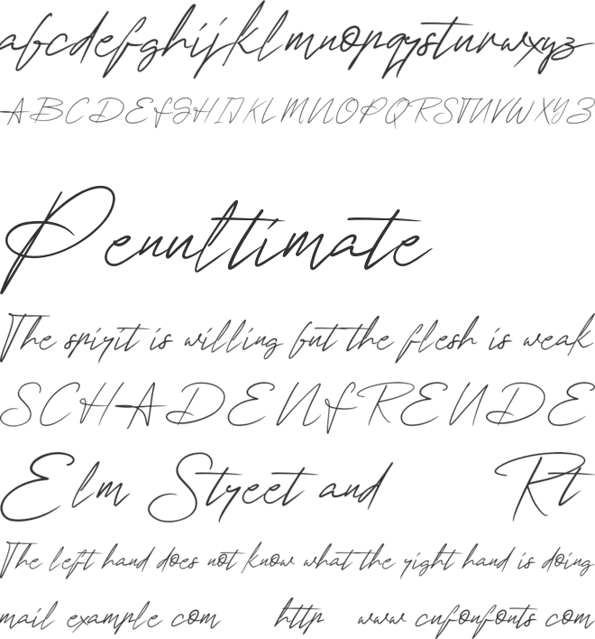 Romansa font preview