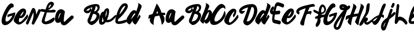 Genta Bold font