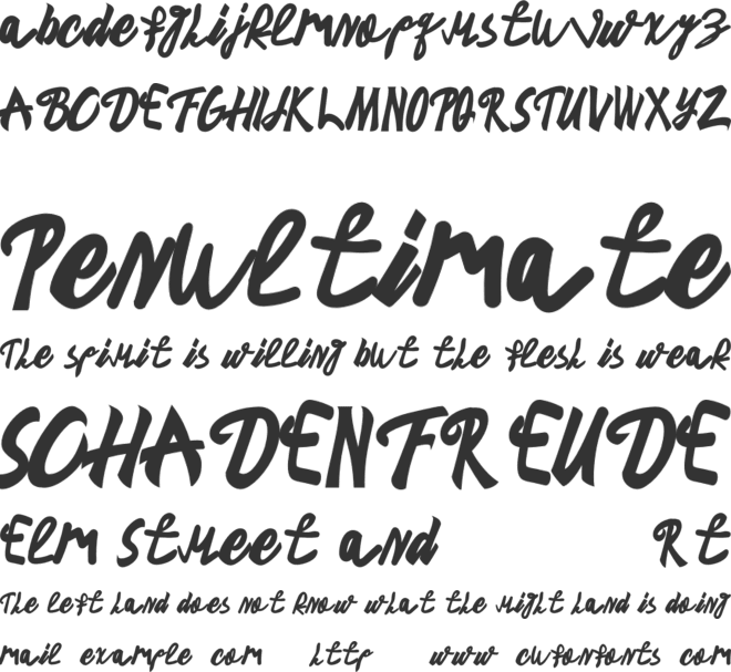 Genta font preview