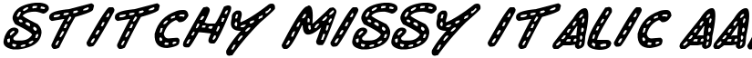 Stitchy Missy Italic font