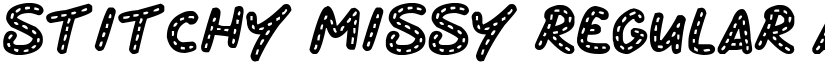 Stitchy Missy Regular font