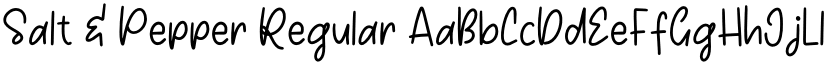 Salt & Pepper Regular font
