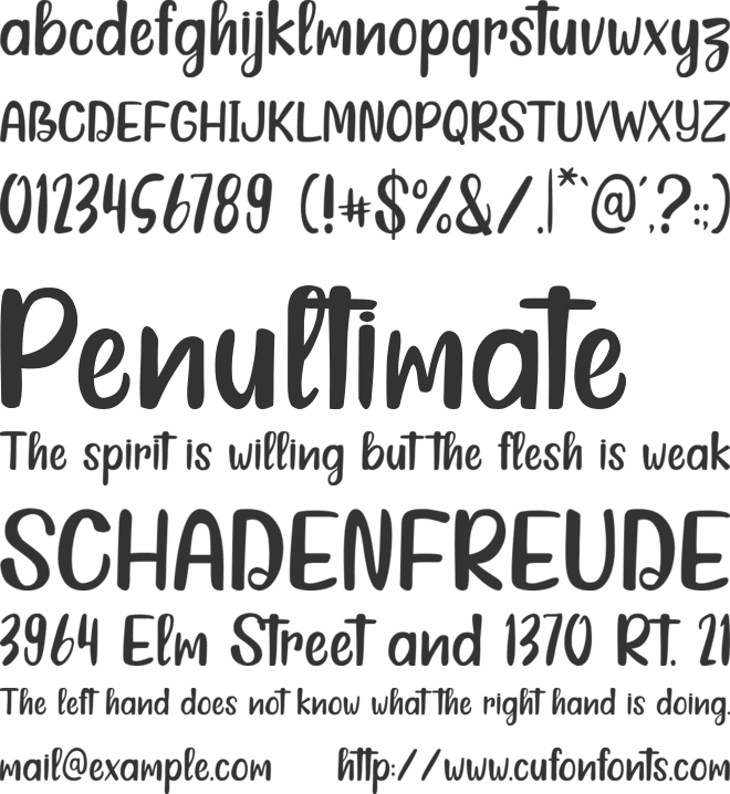 Summerbee font preview