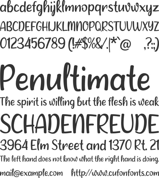 a Alley Garden font preview
