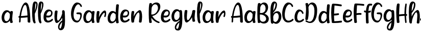 a Alley Garden Regular font