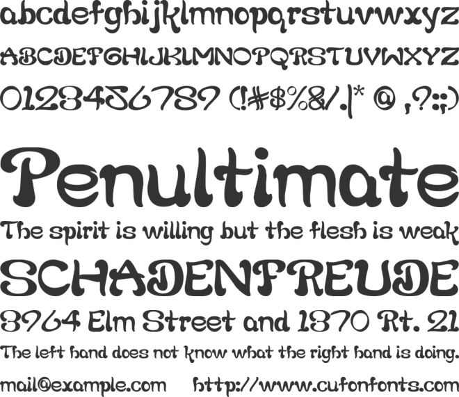 Barbeque font preview