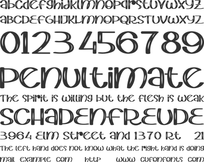 Blonding Panda font preview