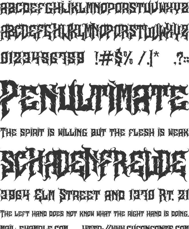 Aligator font preview