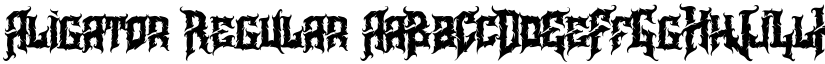 Aligator Regular font