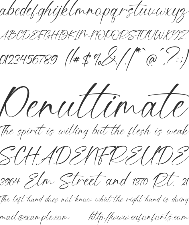 Ruttany font preview