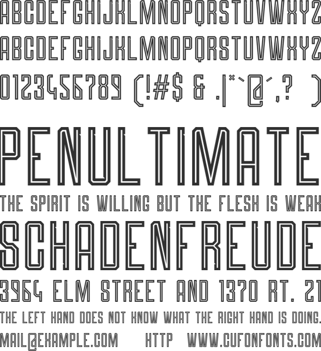 Roguedash font preview