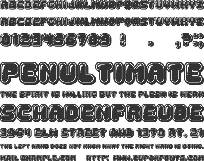 Jellies font preview