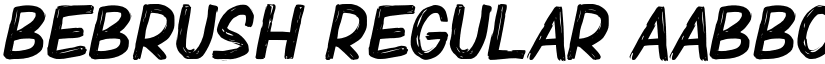 Bebrush Regular font