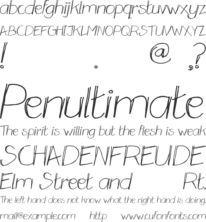 Nevermind font preview