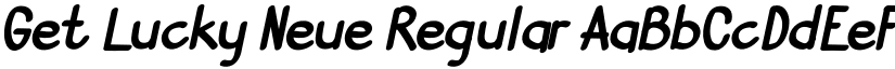 Get Lucky Neue Regular font