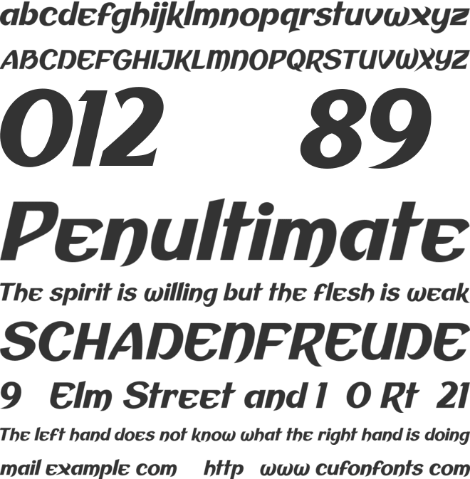 Mirendo font preview