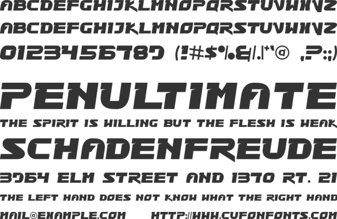 Race Guard font preview
