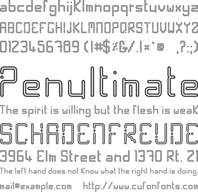 Spacenoid font preview
