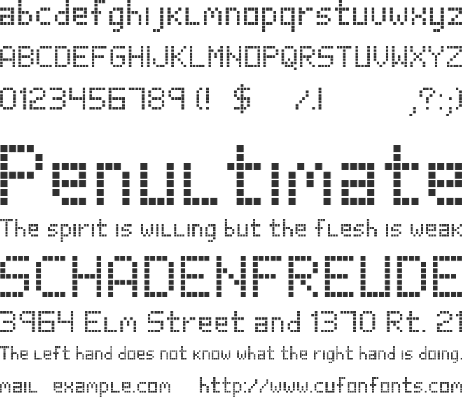 Poxel Font font preview