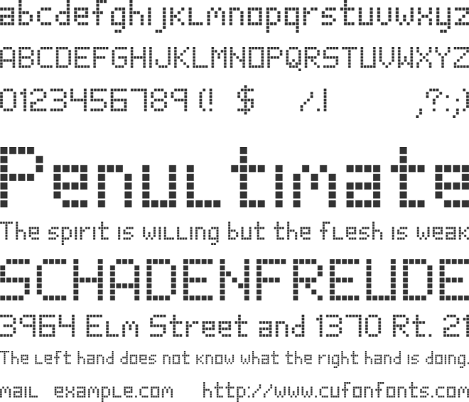 Poxel Font font preview