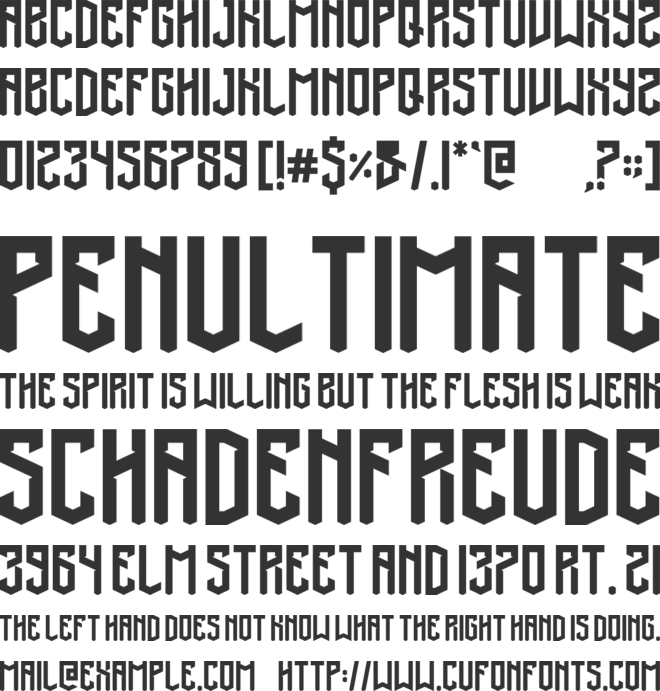 Venatto font preview