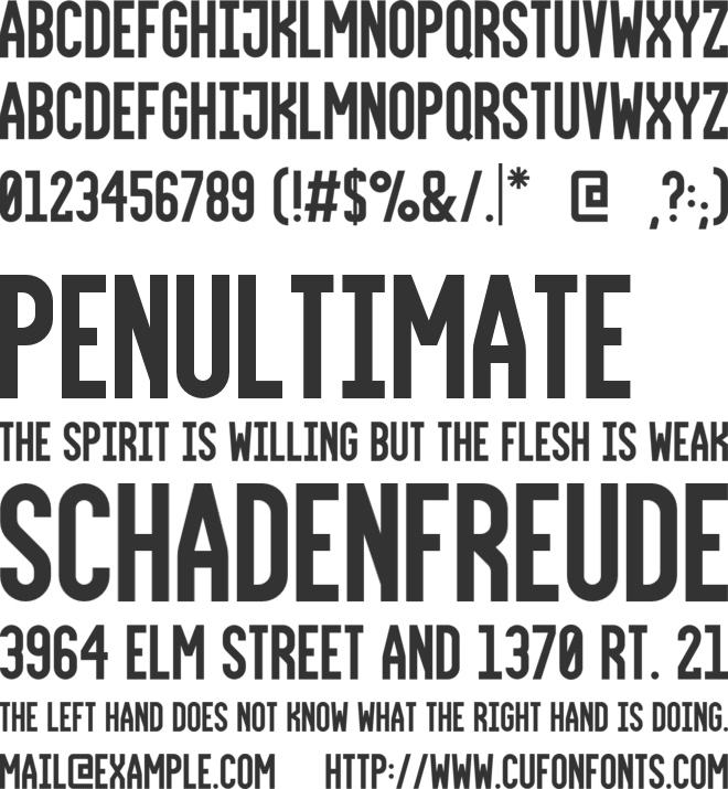 FrederickSans font preview