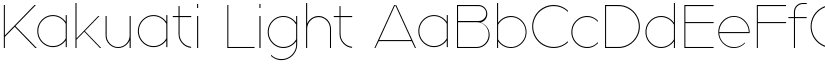 Kakuati Light font