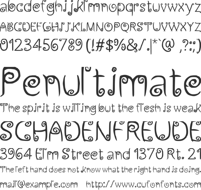 Siger Lampung font preview