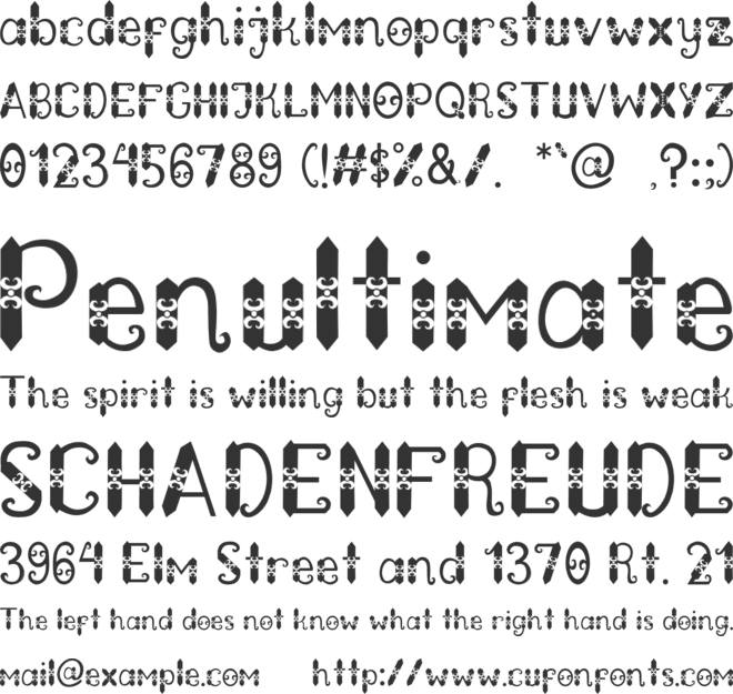 Dayaknese font preview